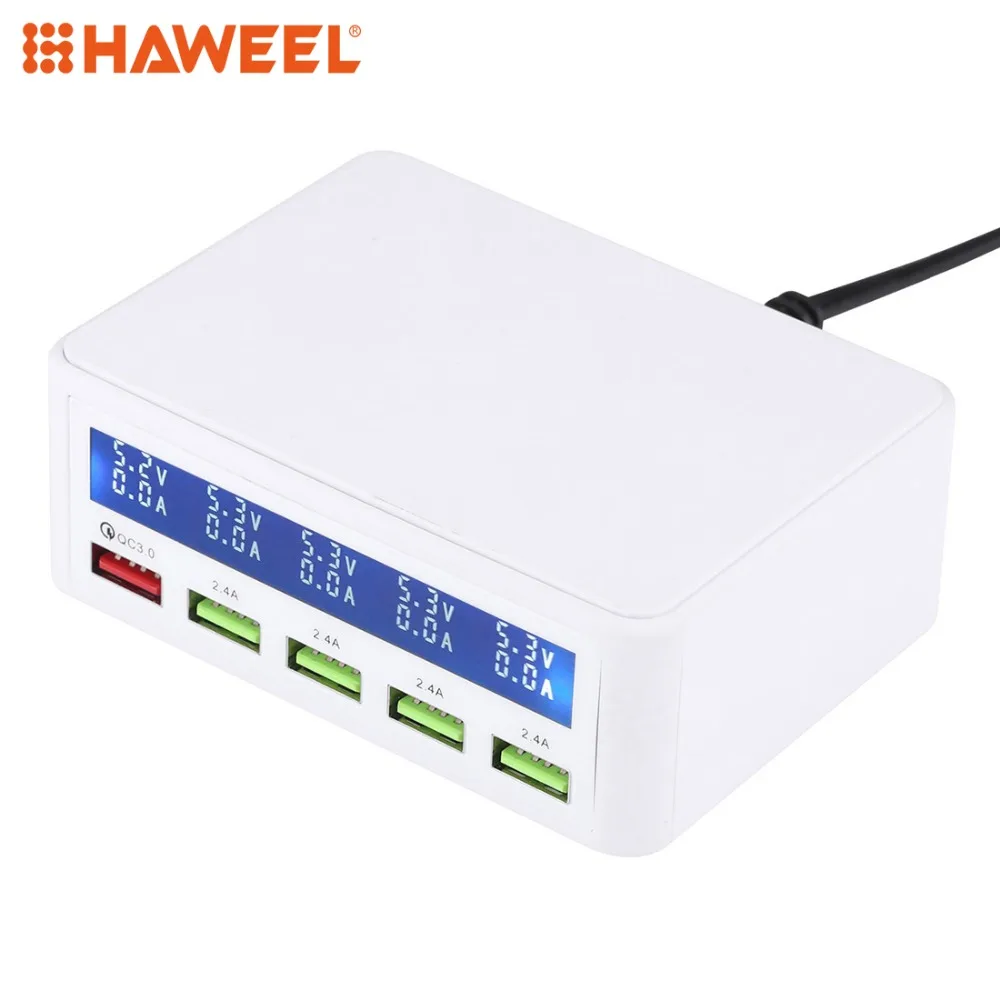 Устройство зарядное HAWEEL на 4 USB-порта 40 вт QC3.0 2 а | Мобильные телефоны и аксессуары
