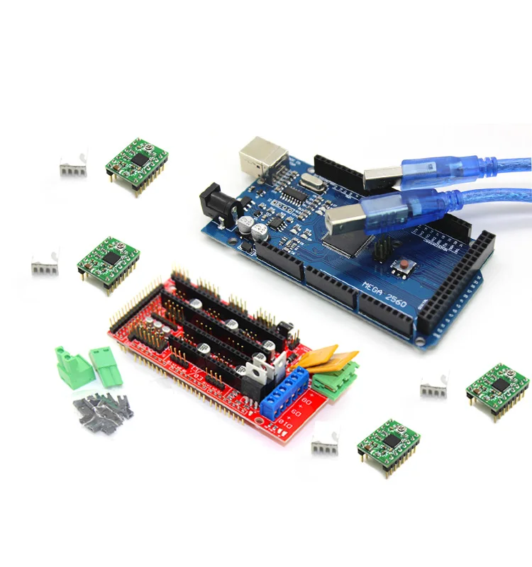 3d Принтер Комплект Reprap Mega 2560 R3 для arduino+ 1 шт. RAMPS 1,4 контроллер+ 4 шт. A4988 модуль шагового драйвера