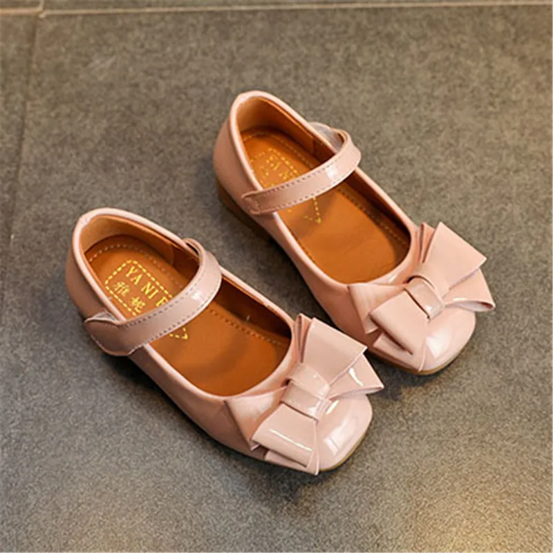 ULKNN الفتيات الوردي شقة مع أحذية 2018 ربيع جديد أزياء الفتيات الأميرة الأحذية الأطفال أحذية الفتيات شقة الأحمر حجم 26 -36