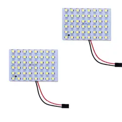 2x автомобиль светодиодные лампы 48 SMD светодио дный футуристическая купольная лампа автомобильные аксессуары Accesorios де coche высокого