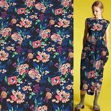 Цветочный принт цветочный дизайн натуральная шелковая ткань шелковая саржа 14 momme, STW100