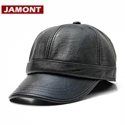 [JAMONT] Новая Мужская бейсболка Осень зимняя шапка из искусственной кожи Шапки мужской бомбер Кепки s Casquette