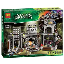 2016 Bela 10278 Teenage Mutant Ninja Turtles Lair Invasion Building Blocks Mini Figure movie Kid Toy