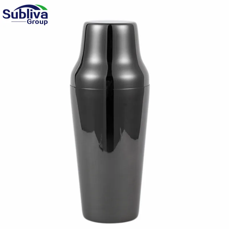 

600ml Stainless Steel Cocktail Shaker Gunmetal Black Martini Bartender Drink