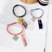 1 шт волосы чипов милый маленький свежий милый квадратный растяжки резинки для волос кольцо голову аксессуары для волос, резинки G0502