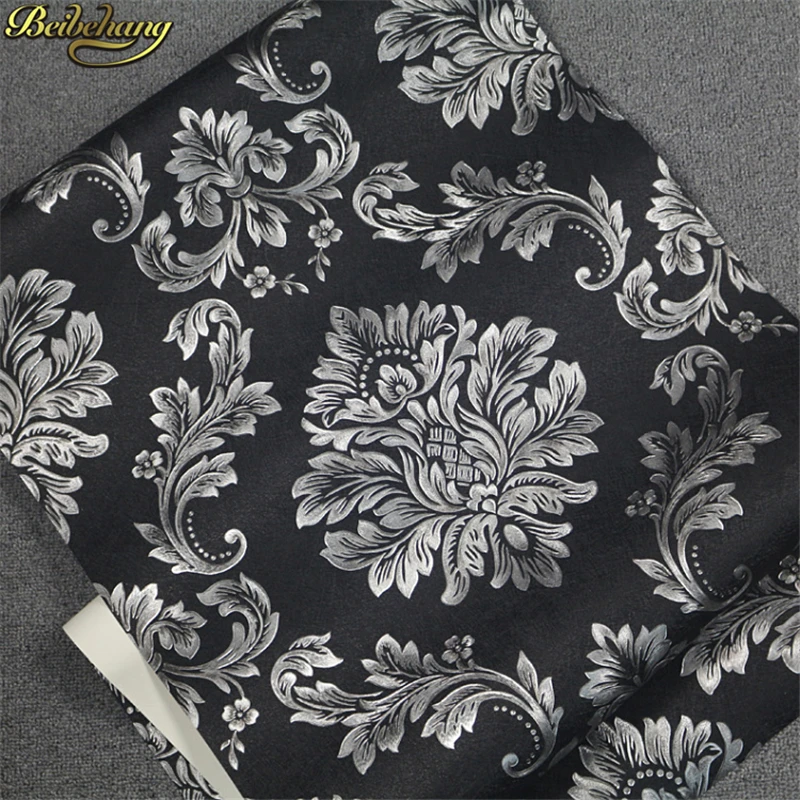 beibehang papel de parede 3D PVC glitter black damask wallpaper background wall bedroom wallpaper for living room wall papers beibehang papel de parede 3D PVC glitter black damask wallpaper background wall bedroom wallpaper for living room wall papers
