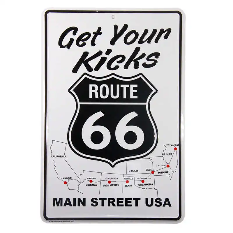 Металлическая жестяная вывеска АЗС US Route 66 винтажное украшения для дома бара паба деревенская настенная доска гаражный бар-закусочная