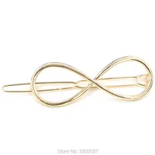 Fashion Simple Women’s Hair Accessories 8-Shaped Hollow Gold Plated Hairpin For Girls Hair Jewelry