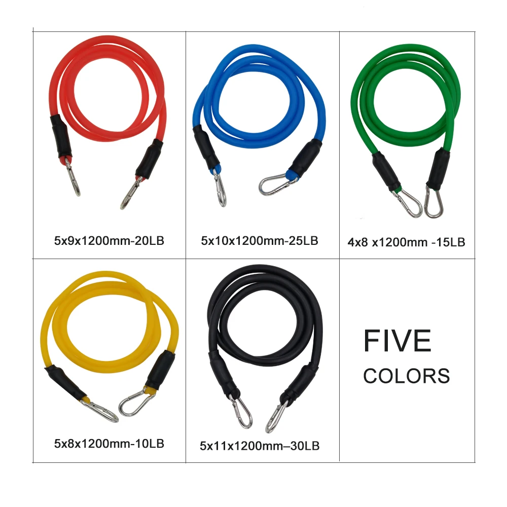 11Pcs/Set Latex Resistance Bands Yoga Exercise Fitness Band Rubber Loop Tube Bands Pull Rope Gym Door Anchor Ankle Straps 11Pcs/Set Latex Resistance Bands Yoga Exercise Fitness Band Rubber Loop Tube Bands Pull Rope Gym Door Anchor Ankle Straps