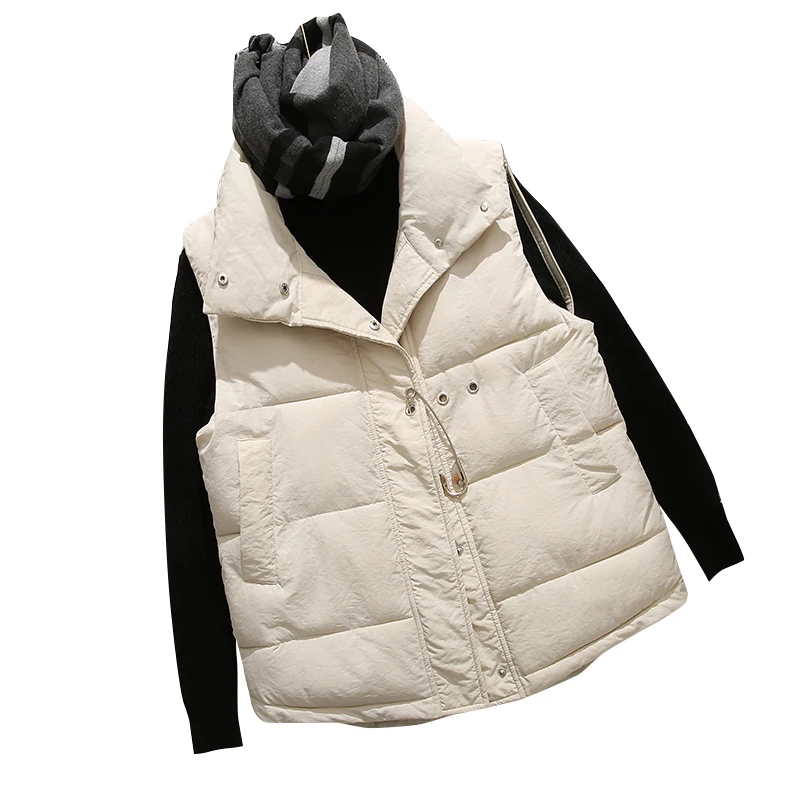 

Spring Autumn Winter Cotton Vest Women Lady Casual Waistcoat Female Sleeveless Vest Jacket Slim Fit Warm Simple Coat