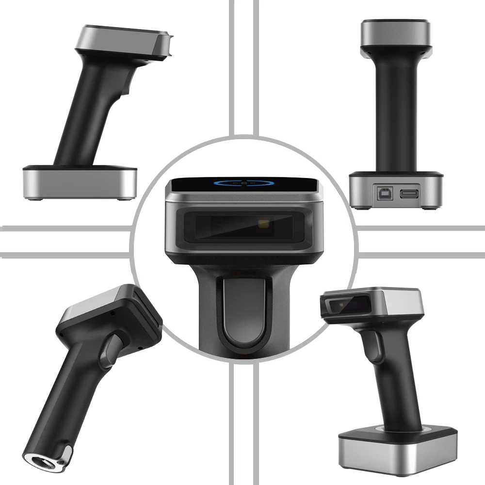 Symcode 1D 2D ماسح الرمز الشريطي بتقنية bluetooth اللاسلكية ، PDF 417 ، مصفوفة البيانات ، QR كود قارئ ، 30-100 متر اللاسلكية نقل المسافة