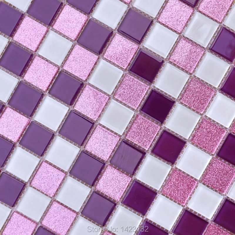 Crystal Glass Tile Purple Glass Mosaic Tile Pk562 Kitchen