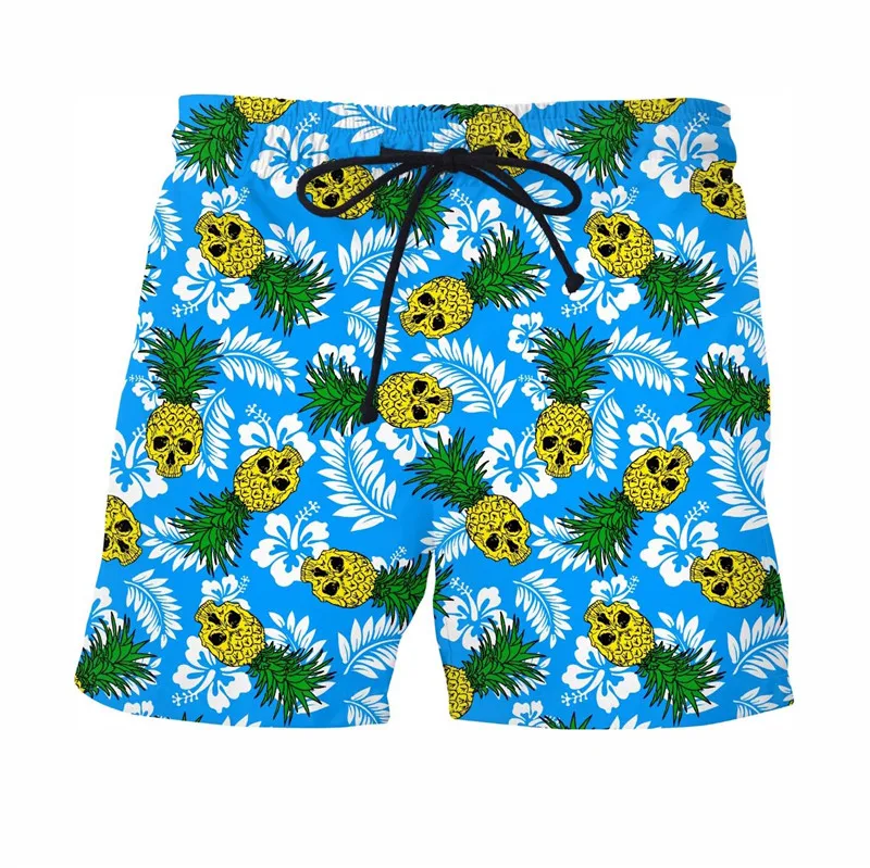 SOSHIRL тропический ананас череп повседневные шорты хипстер хип хоп летняя уличная красочные спортивные штаны праздничные забавные пляжные шорты