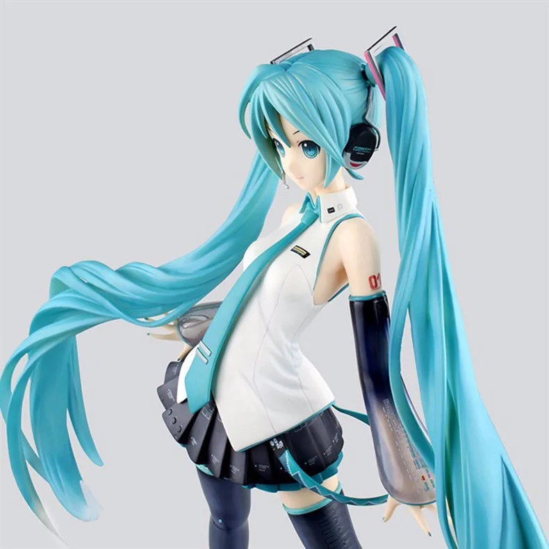 Японское аниме Snow Hatsune Miku Vocaloid 3 Ver. 42 см фигурка модель 1/4 кукла ПВХ Музыка Девушка коллекция Горячая игрушка Рождественский подарок