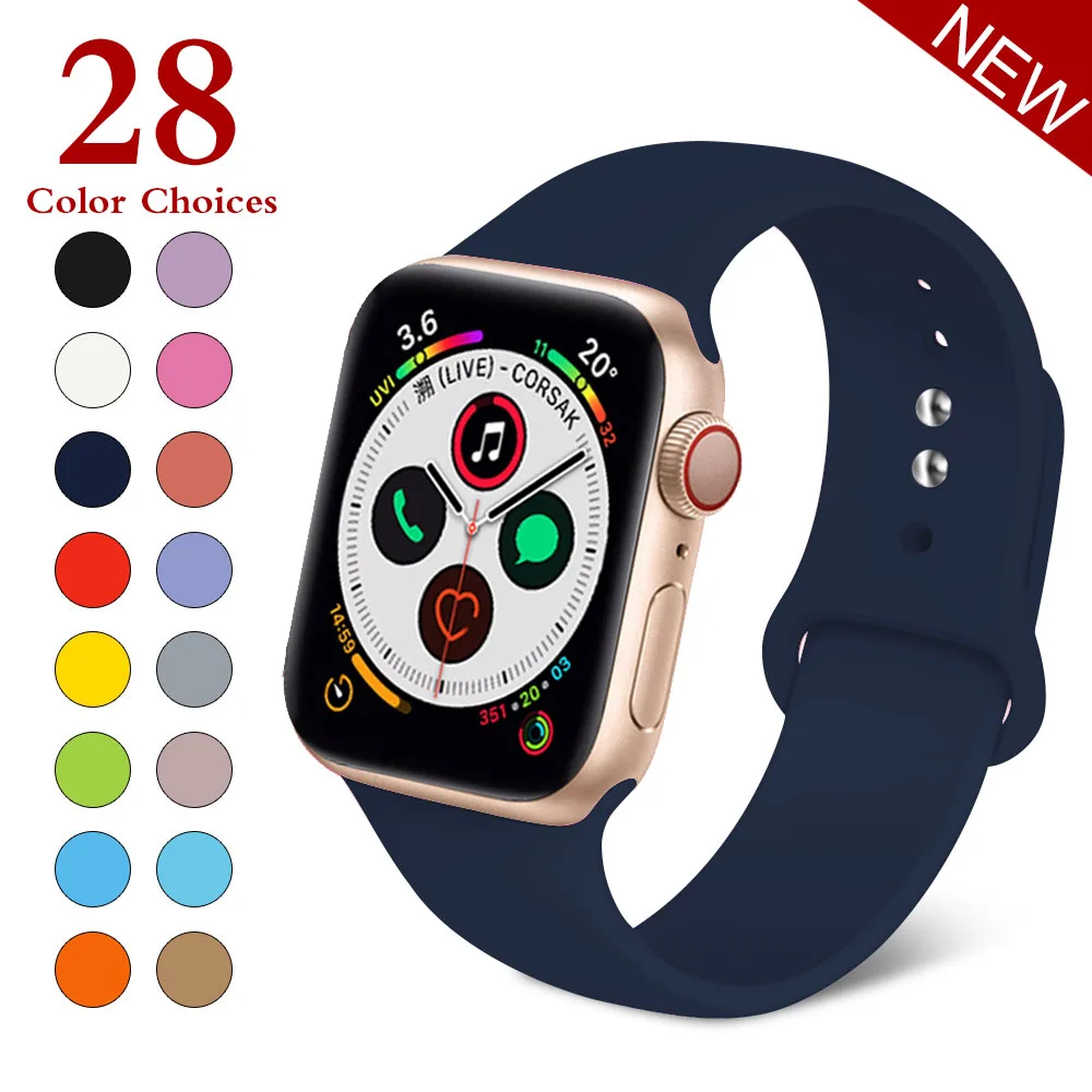 Midnight blue Спортивный мягкий силиконовый сменный ремешок 38 мм от mu sen для Apple Watch версии 1, 2, ремешок 42 мм на запястье, ремешок для iWatch Sport - Цвет ремешка: Midnight blue