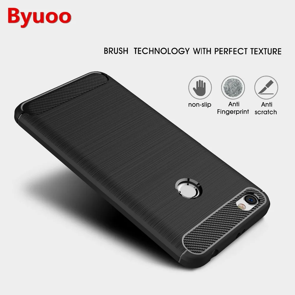 cheap For Xiaomi Redmi 5 Y1 Lite Note 5A prime Case Carbon Fibre Shell For Xiaomi Redmi S2 note 3 5 6 pro 6A Phone Back Cover