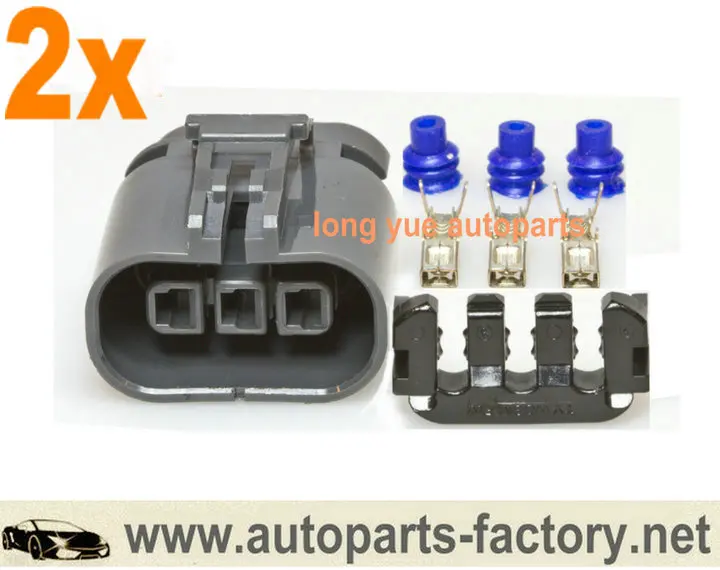 

longyue 2pcs 3-way R32 RB20/25, R33 S1 RB25 and RB26 Throttle Position Sensor TPS Connector