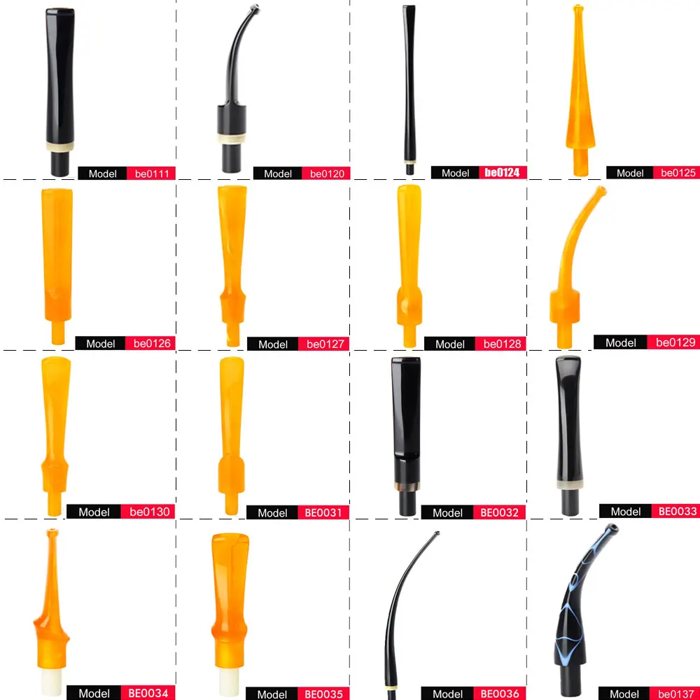Ru-MUXIANG прямой/изогнутый/длинный/седло стволовых табачных труб мундштук подходит 9 мм и 3 мм Фильтры для курительной трубы be0111-be0137