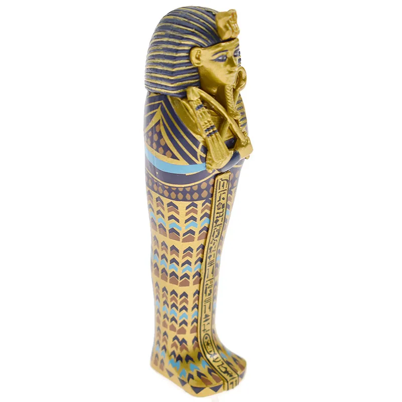 

Egyptian Pharaoh Tutankhamen Miniature Figurine PVC Coffin Shape Symbolic Model Modern Home Room Mini Decor Drop Shipping