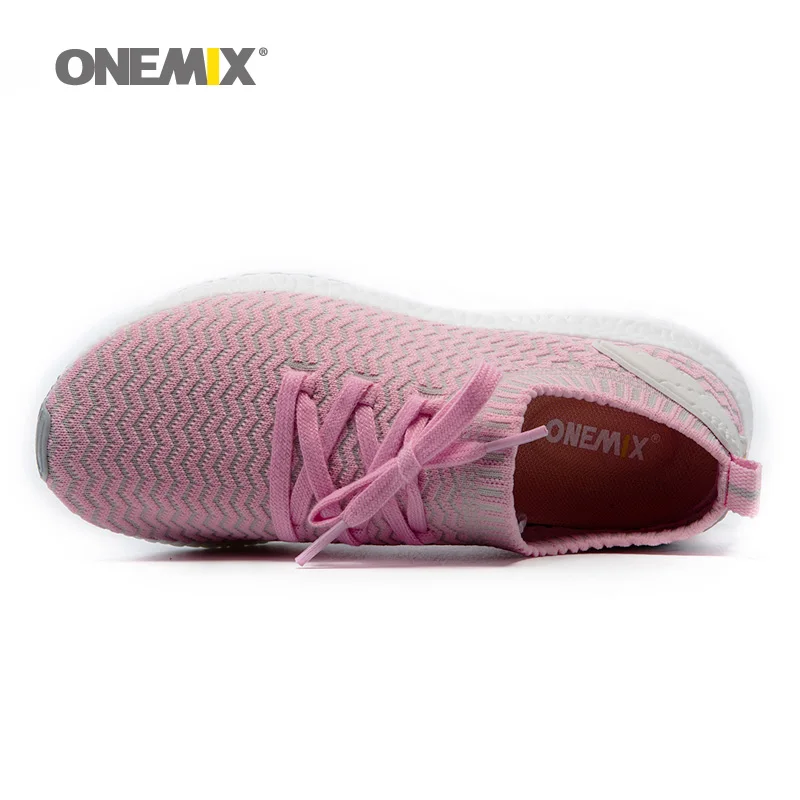 ONEMIX женская обувь для бега для женщин спортивные кроссовки розовый Zapatillas Спорт Путешествия Бег Открытый Прогулки Кроссовки