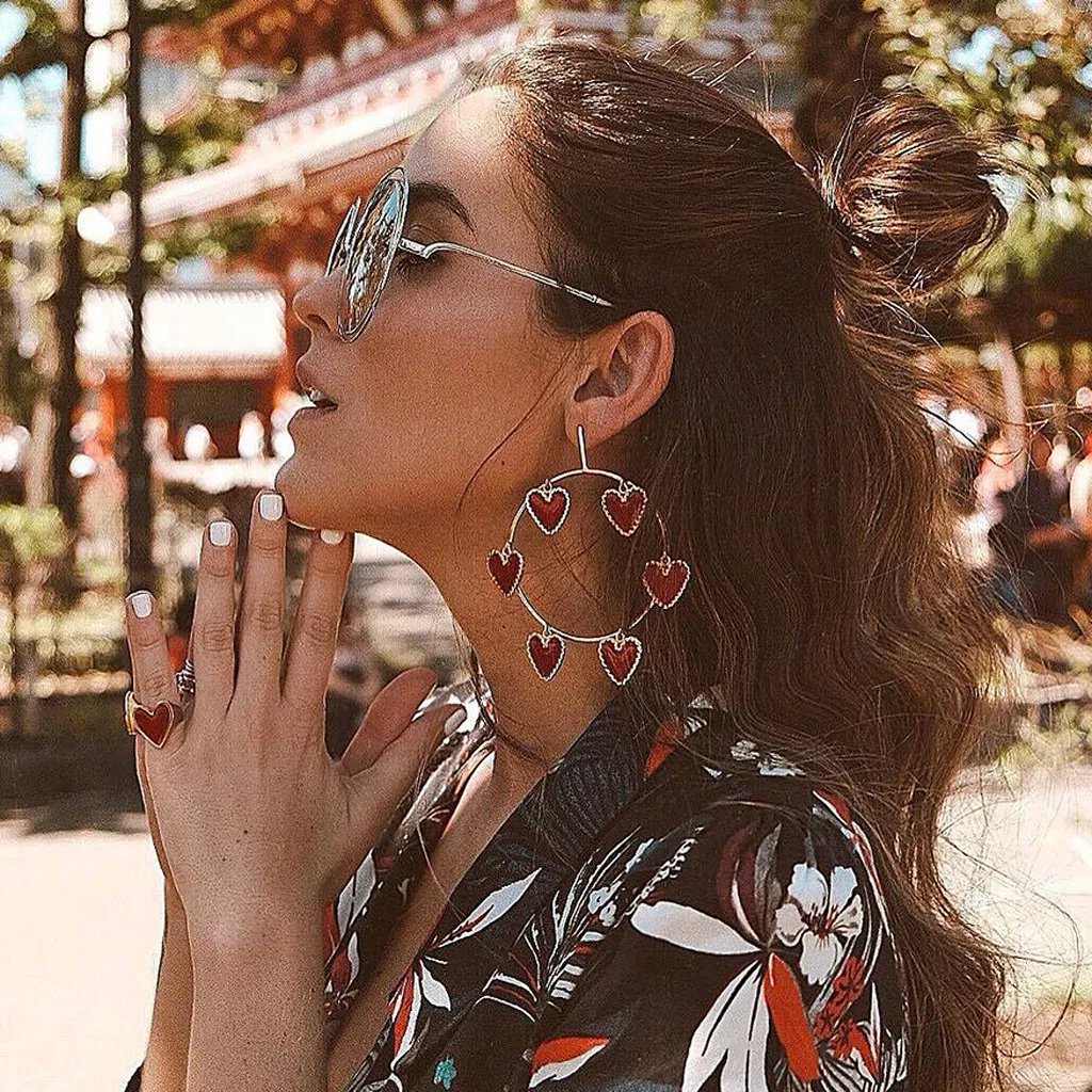 

Fashion Women Bohemia Hollow Earrings Metal Alloy Vintage Geometric Hollow Out boucle doreille femme 2019 oorbellen voor vrouwen