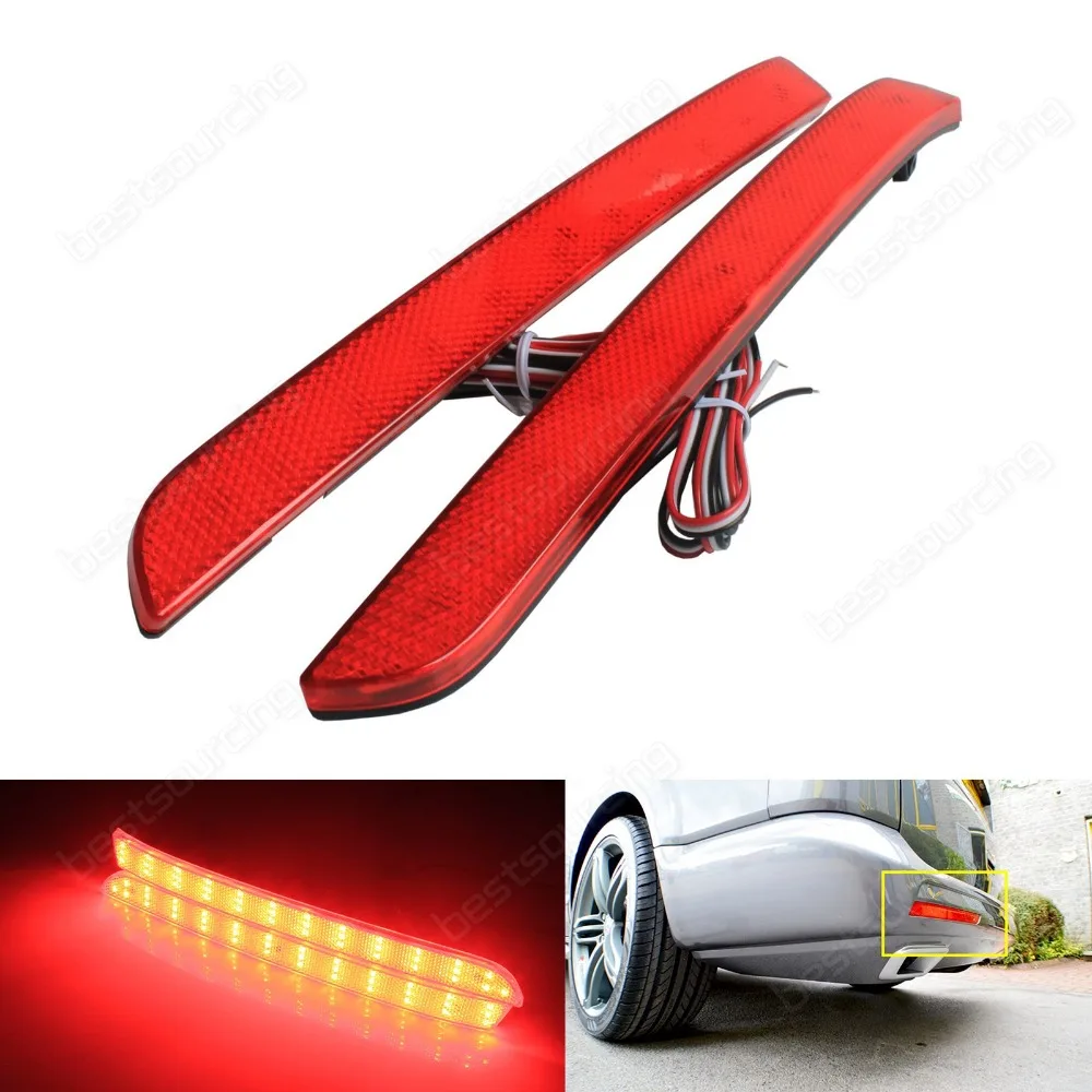 

For VW Transporter T5 Multivan Red LED Rear Bumper Reflector Tail Brake Light 12-16 (Fits: VW 2012)