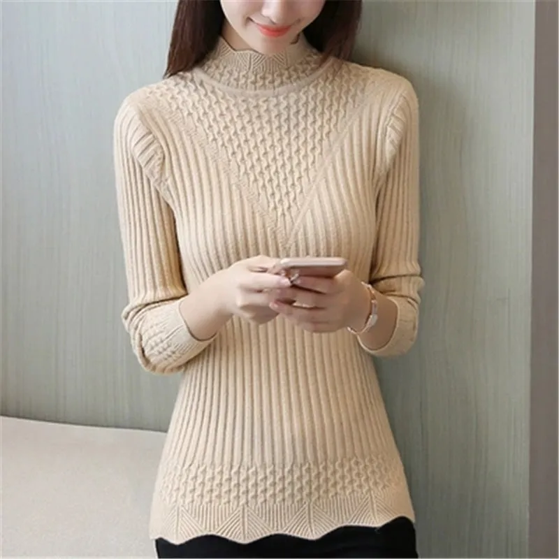 Women Half Turtleneck 2018 Thick Warm Atumn Winter Sweater And Pullover ...