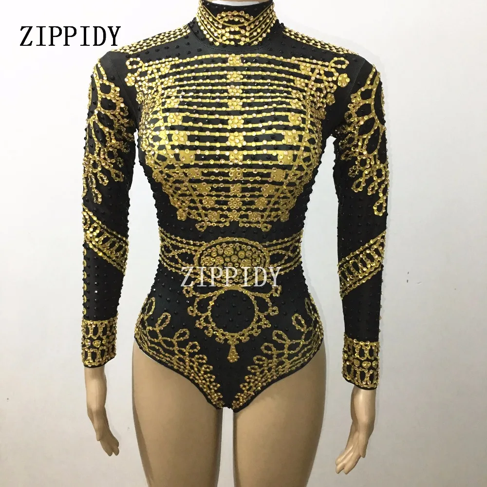 black and gold leotard