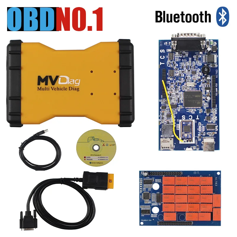 ZOLIZDA MVDiag TCS CDP Multidiag Pro светодиодный автомобиль+ грузовик+ Универсальный 3 в 1 Mvdiag Bluetooth. R2/R3 в продаже