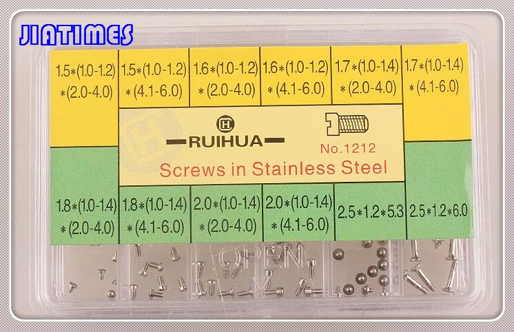 200 шт абсолютно новые винты со шлицем и H шурупы набор-нержавеющая сталь Ассорти Винты Инструменты для ремонта часов