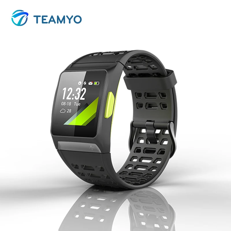 

Teamyo Smart Watch P1 With GPS Fitness Bracelet Tracker Heart Rate Monitor PPG+ECG Smart Sprot Color Screen Watches For Andr IOS