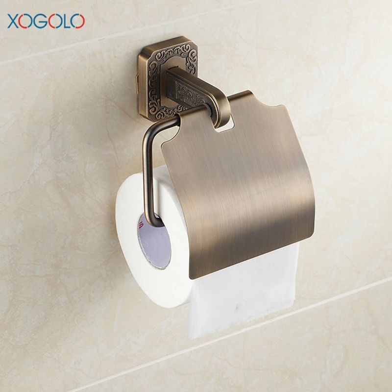 

Xogolo Wholesale And Retail Solid Copper Bronze Modern Wall Mounted Bathroom Toilet Paper Holder Roll Holder Accessories