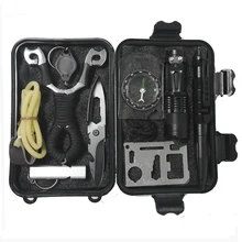 10 в 1 набор для выживания, набор для кемпинга, путешествий, многофункциональная аптечка, SOS, EDC, аварийные принадлежности, тактическая+ Рогатка