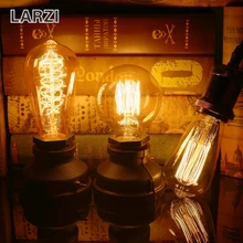 Lámpara Retro LARZI E27, Bombilla incandescente edison vintage de 40 W, lámpara de 220V para decoración del hogar, bombillas de iluminación exterior