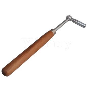 

Yibuy Professional Jujube Wood Wrench L-shape Piano Metal Tuner Spanner Hammer