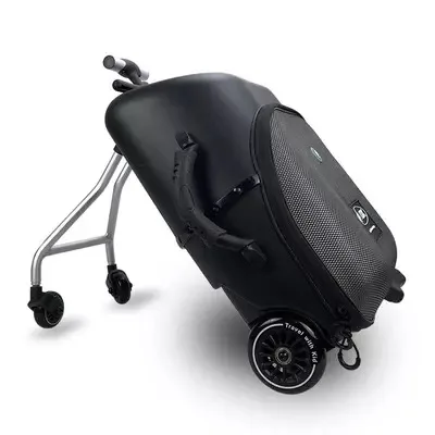 black Carrylove ребенок сидя чемодан носить на ленивой тележке кабина путешествия багаж для посадки - Цвет: black