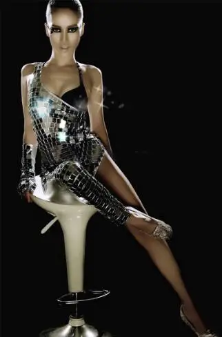 

Sexy Female mirror costume Bodysuits Women Performance Dance Wear