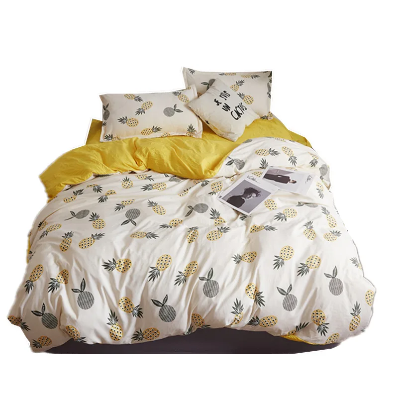 

Bedding Luxury 3/4 Piece Set Family Set Bed Linen Quilt Cover Pillowcase Pink Student Dormitory Bed Linen Cover