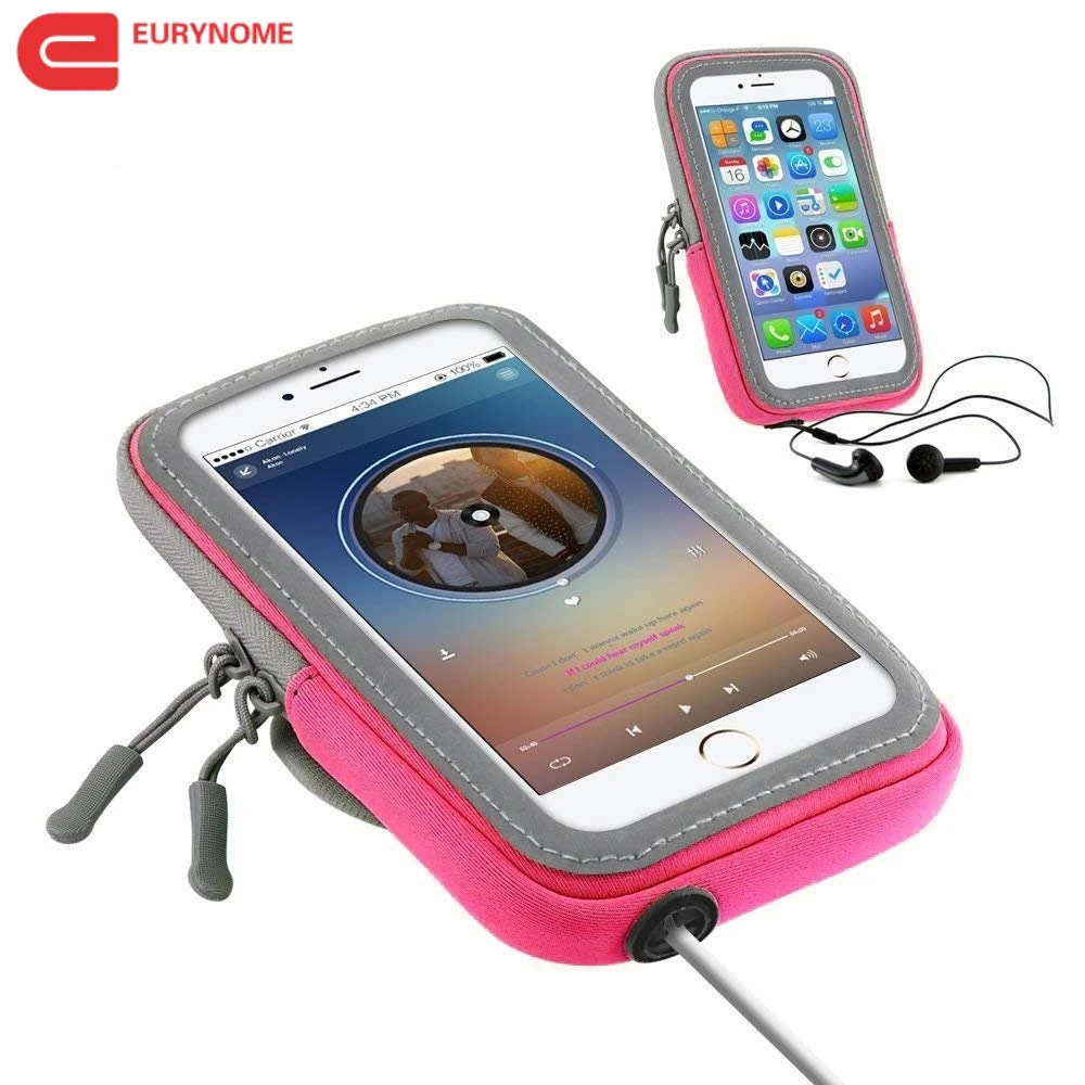 

Sports Running Armband For Samsung Sweatproof Armbag For Iphone Gym Workout Cell Phone Key Holder Wallet Card Slot for Huawei