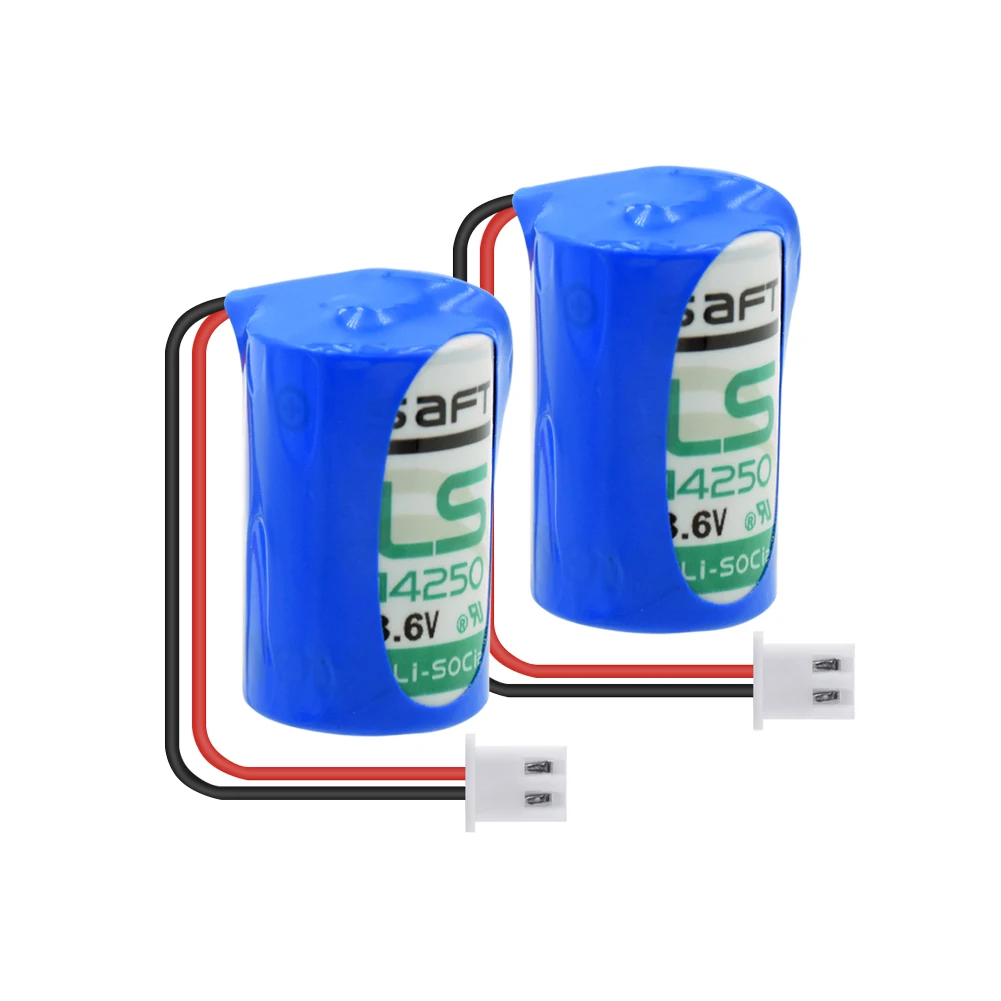 YCDC высокое качество 2pcs 1/2AA Размер литиевая резервная батарея 3,6 V 14250 SL350 L14250 с разъемом
