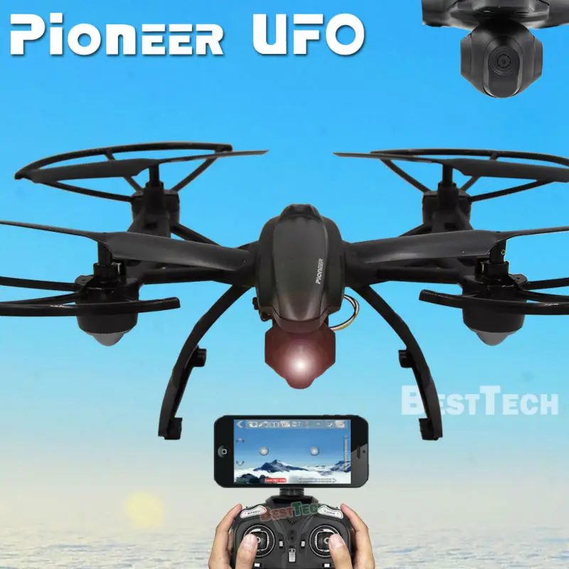  Pioneer UFO RC Drone with WIFI Camera 2.4G 4CH Remote Control Dron Quadrocopter Professional FPV Drones support Real-Time Video 