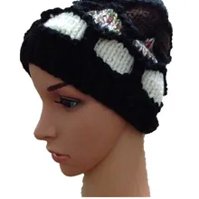 Bomhcs зима Для женщин теплая шерсть ручной вязки Кепки шапочки