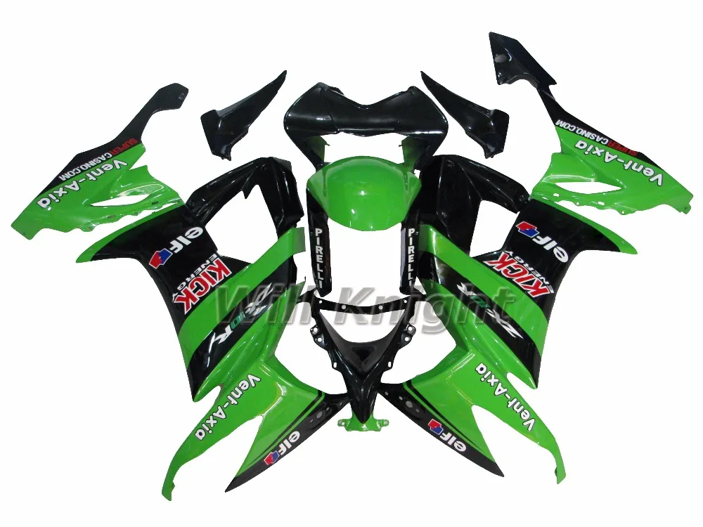 Зеленый Черный Обтекателя для Kawasaki ZX-10R 2008 2009 2010 ZX10R 08 09 10 Инъекции Мотоциклов