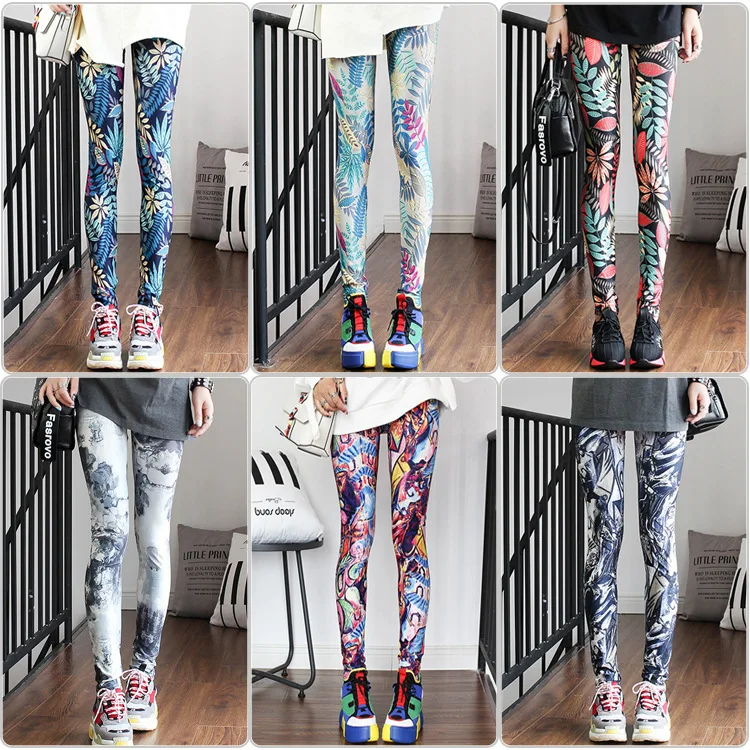 

Fashion Camouflage High Waist Leggings Jean Legging Pink Print cotton leggings activewear punk trending products 2019