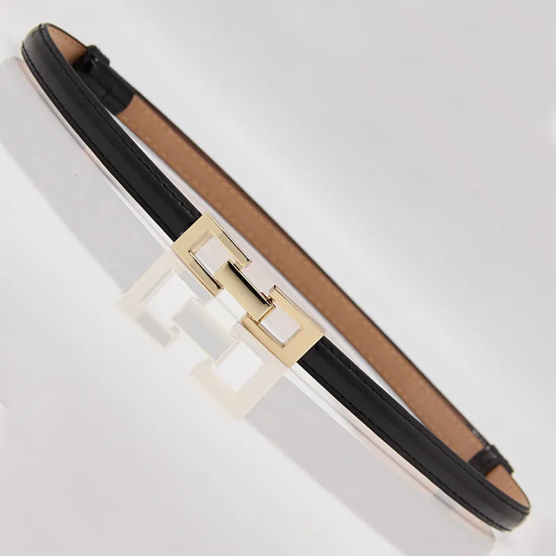 style 1 black Дизайн, тонкие ремни, регулируемый ремень, искусственная кожа, черное платье, широкие пояса, студенческие женские пояса, красный цветок, пряжка, квадратные подарки - Цвет: style 1 black