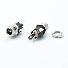 5 Pcs 5,5mm x 2,1mm DC Power Jack Buchse Weiblich Panel Mount 3-Pin Steckdose Adapter stecker