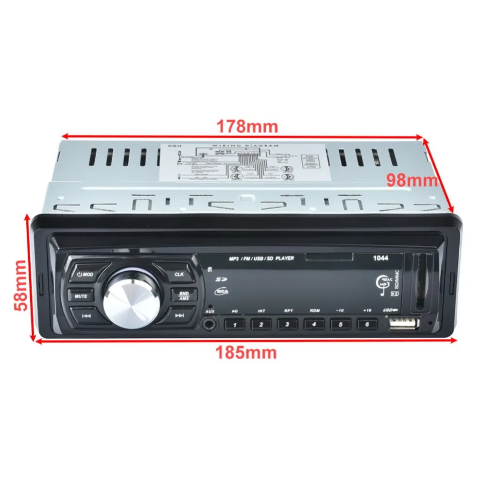 United MP3 Stereo 1 Player 12V Musik Mobil MMC Dollar SD VODOOL Mm Kelebihan Auto 3.5 Din Penopang FM 1din Aux Control USD States kartu Remote 2sykes Pemain Radio USB Audio Berbelanja 5 United MP3 Stereo 1 5
