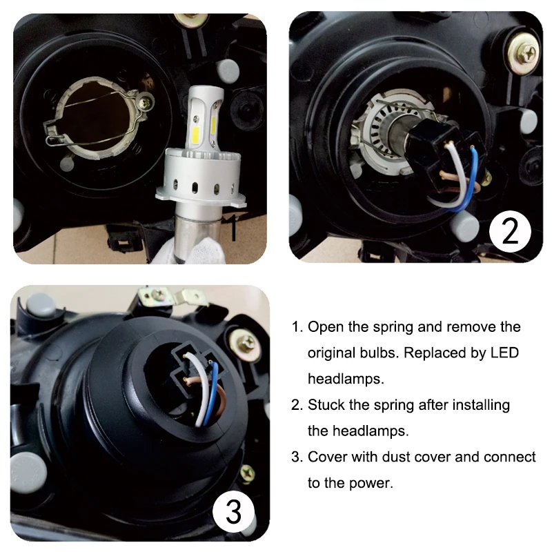 Автомобильные светодиодные фары 90 Вт 12000LM H7 LED H4 H8 H9 H11 HB4 9006 9005 HB3 белый 6000K 3 COB лампы