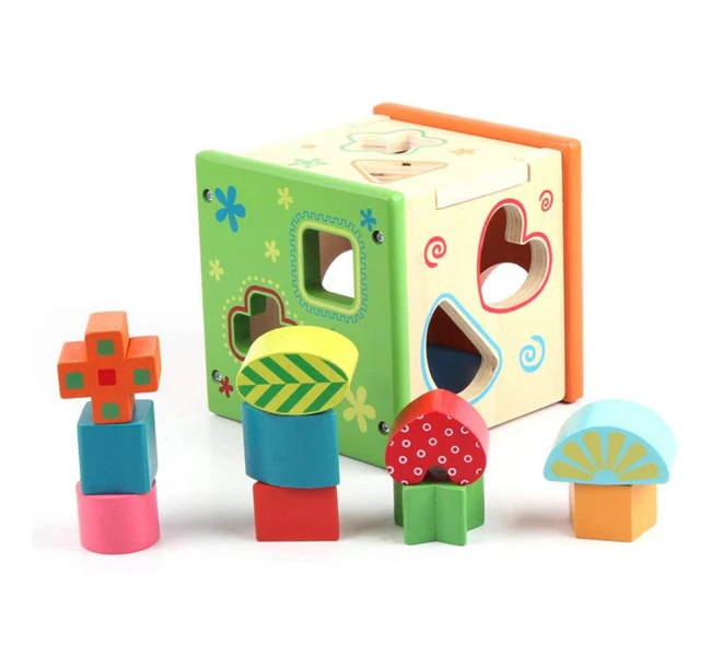 Детские конструкторы форма сортировки кубический интеллект обучения деревянный ящик Развивающие игрушки для малышей детей 1 2 3 лет