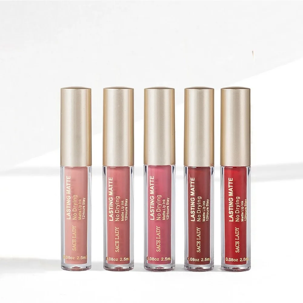 

SACELADY Woman Matte Liquid Lipstick Lip Gloss Professional Waterproof Makeup Matte Lipstick Lip Kit Long Lasting Cosmetics